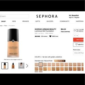 Giorgio Armani - Luminous Silk Foundation (#3)